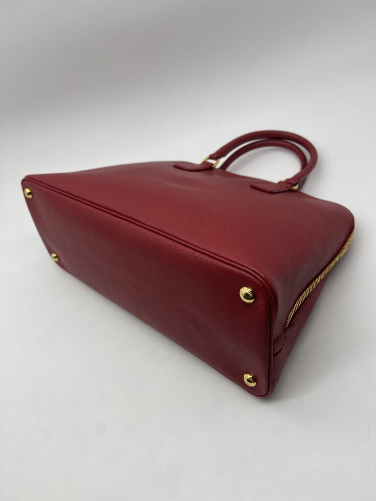 Prada Top Handle Bag Saffiano Lux Fuoco