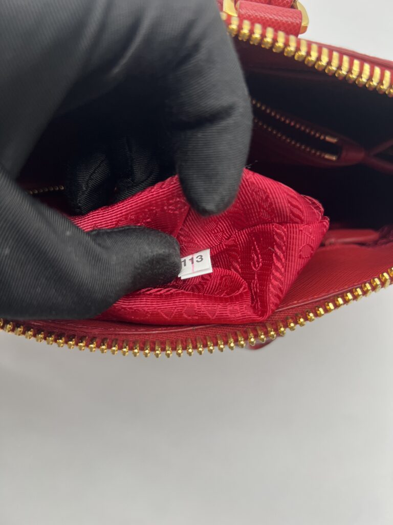 Prada Top Handle Bag Saffiano Lux Fuoco