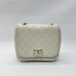 Chanel CC Case Flap Calfskin White GHW