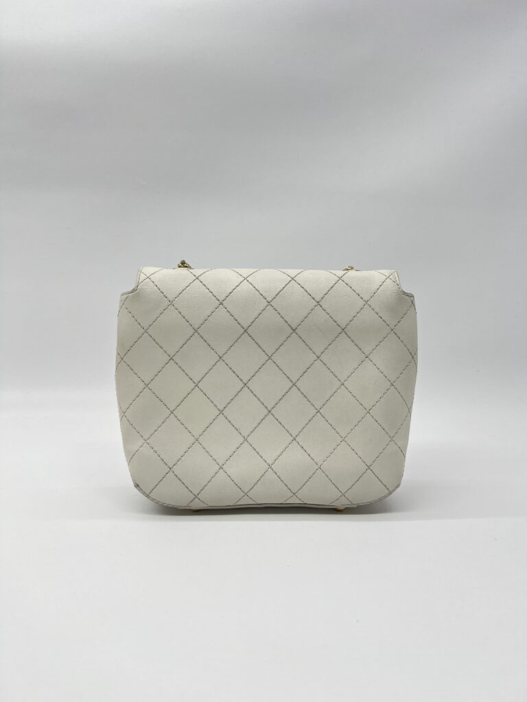 Chanel CC Case Flap Calfskin White GHW