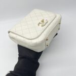Chanel CC Case Flap Calfskin White GHW