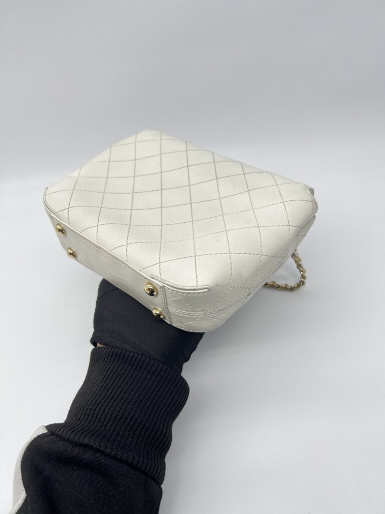 Chanel CC Case Flap Calfskin White GHW