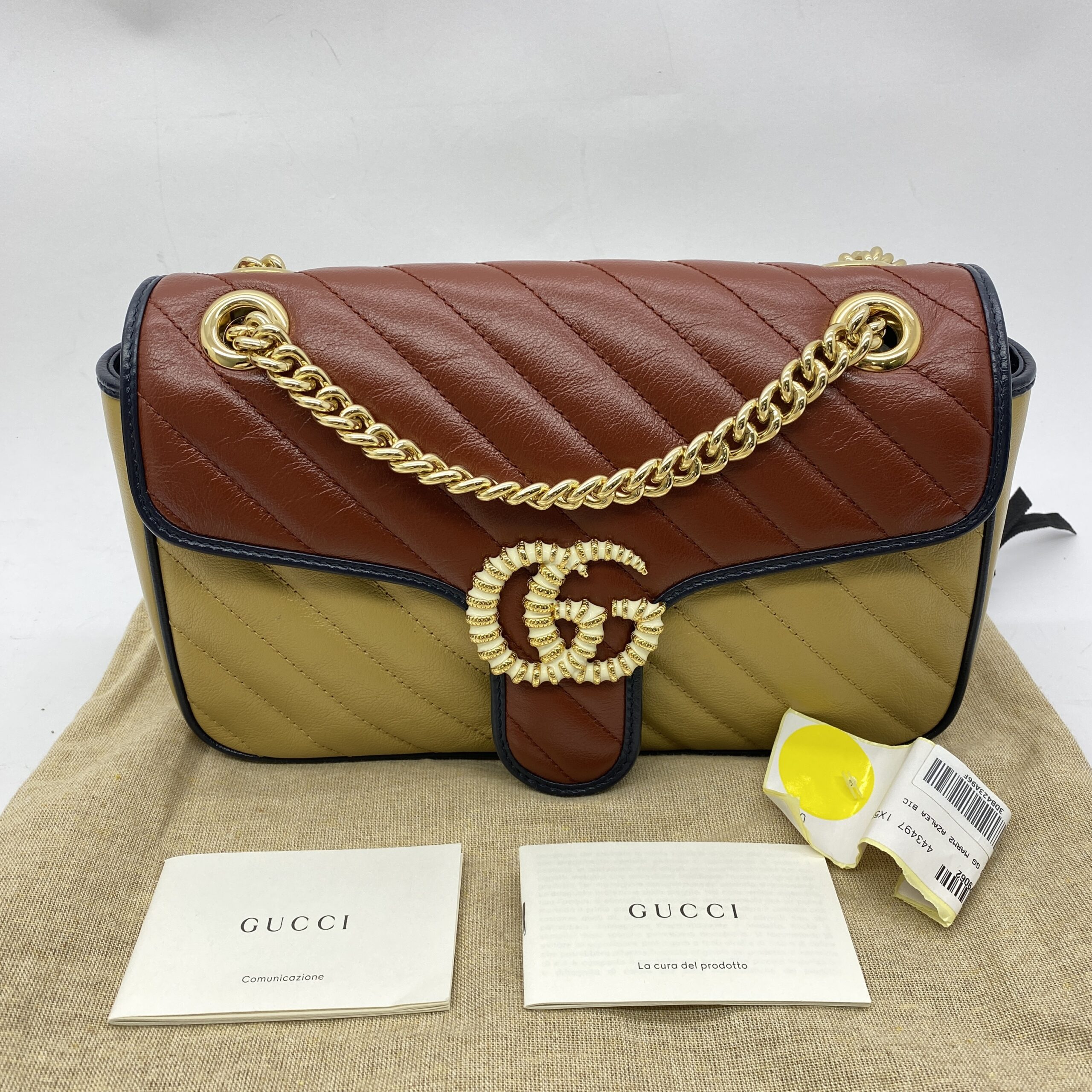 Marmont Small Brown Tricolor Torchon GHW