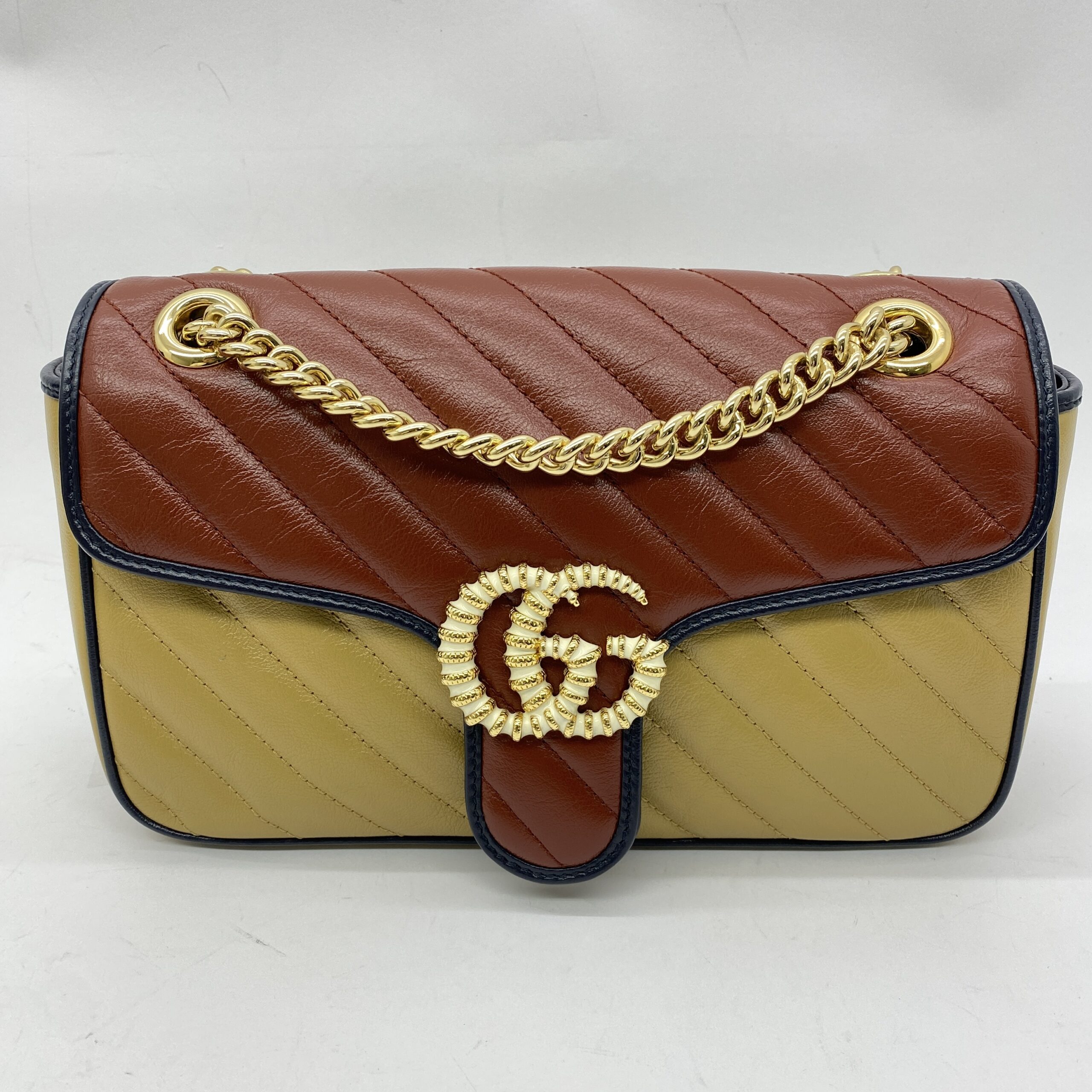 Marmont Small Brown Tricolor Torchon GHW