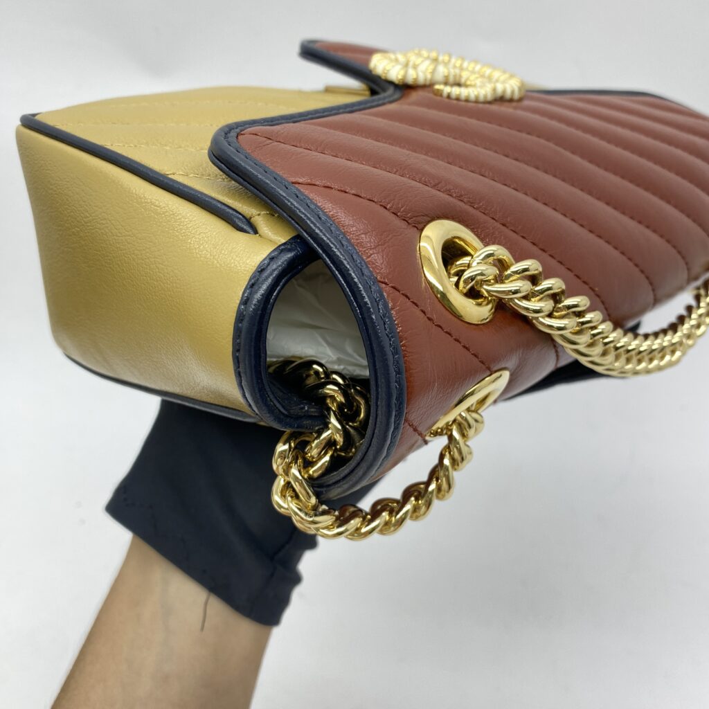 Marmont Small Brown Tricolor Torchon GHW