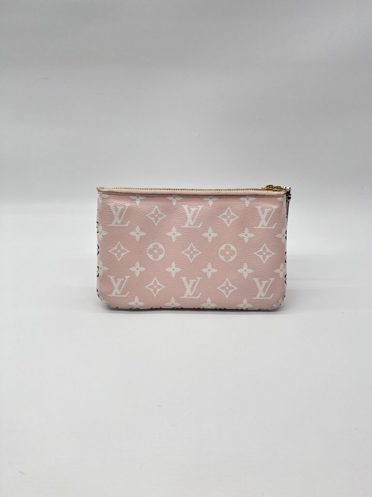 Louis Vuitton Pochette Double Zip Monogram Red Pink GHW