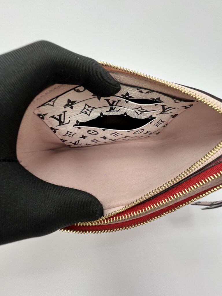 Louis Vuitton Pochette Double Zip Monogram Red Pink GHW
