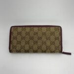 Gucci Mayfair Bow Long GG Canvas Burgundy GHW