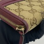 Gucci Mayfair Bow Long GG Canvas Burgundy GHW