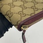 Gucci Mayfair Bow Long GG Canvas Burgundy GHW