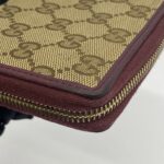 Gucci Mayfair Bow Long GG Canvas Burgundy GHW