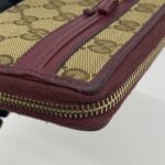Gucci Mayfair Bow Long GG Canvas Burgundy GHW