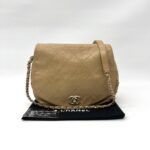Chanel Round Chain Flap Camel Brown GHW