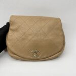 Chanel Round Chain Flap Camel Brown GHW