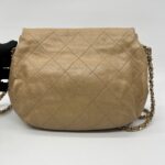 Chanel Round Chain Flap Camel Brown GHW