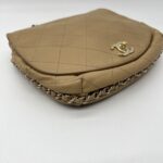Chanel Round Chain Flap Camel Brown GHW