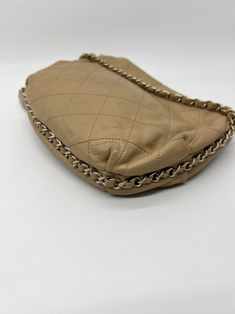 Chanel Round Chain Flap Camel Brown GHW