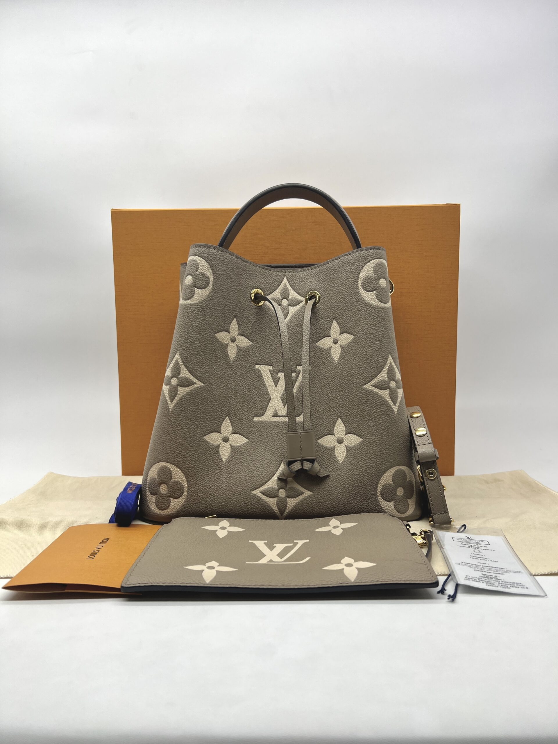 Louis Vuitton Neonoe Monogram Empreinte Creme Bigcolor GHW