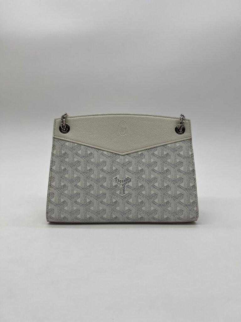 Goyard Rouette Structure Mini Goyardine Blanc SHW