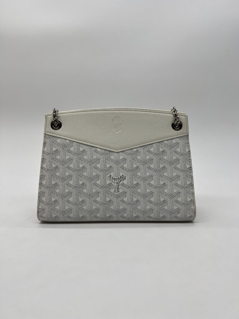 Goyard Rouette Structure Mini Goyardine Blanc SHW