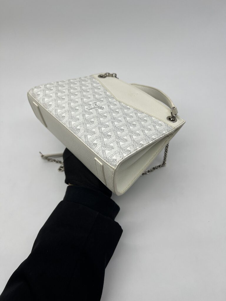 Goyard Rouette Structure Mini Goyardine Blanc SHW