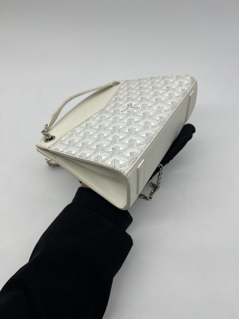 Goyard Rouette Structure Mini Goyardine Blanc SHW