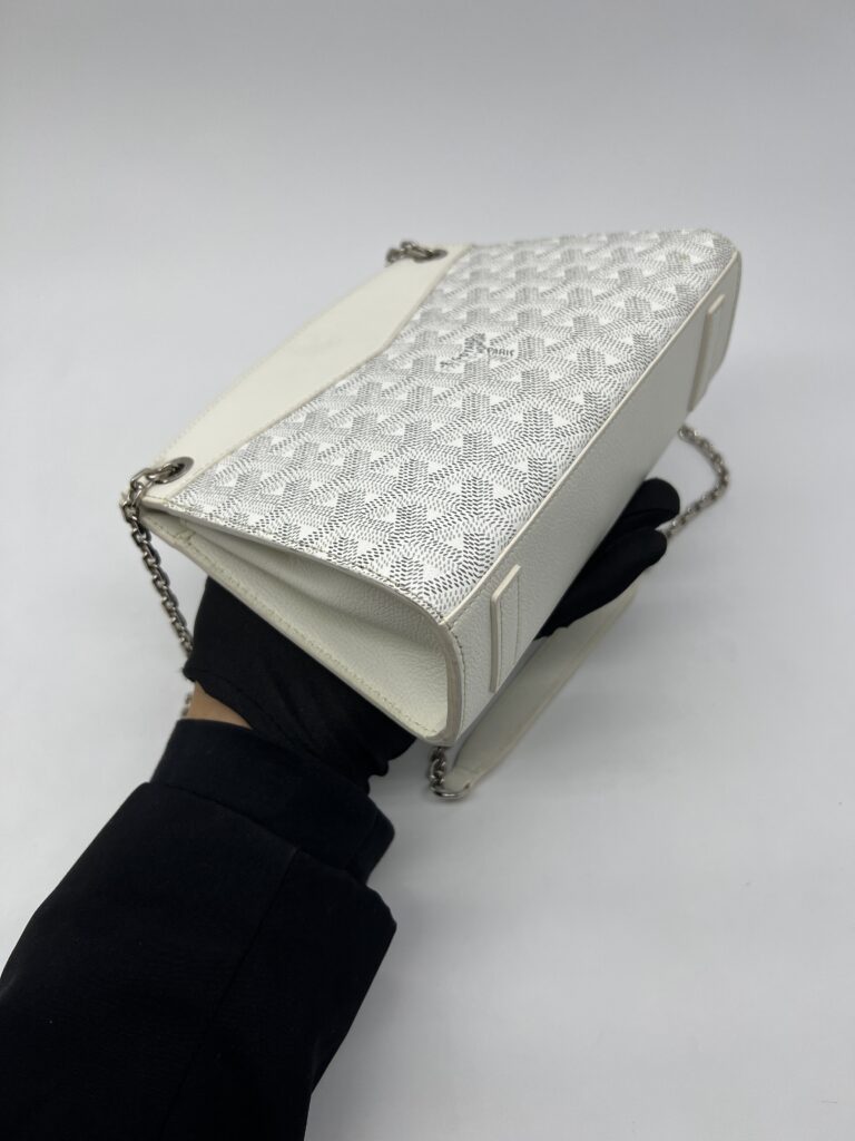 Goyard Rouette Structure Mini Goyardine Blanc SHW