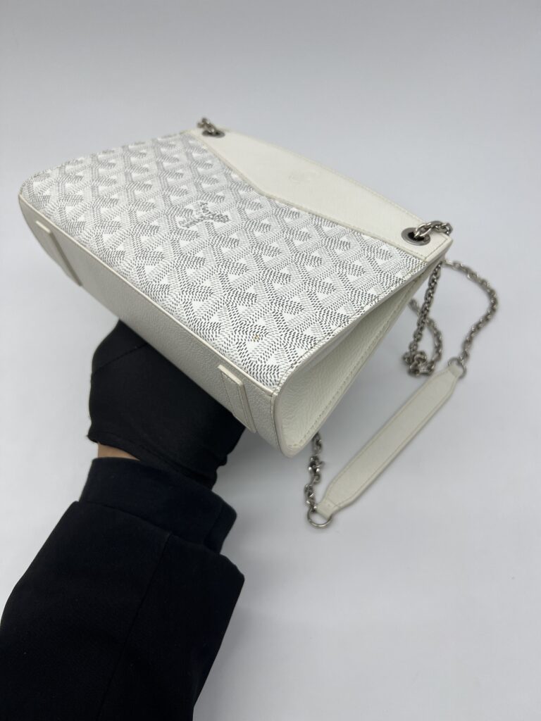 Goyard Rouette Structure Mini Goyardine Blanc SHW