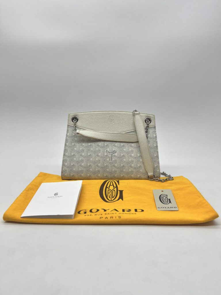 Goyard Rouette Structure Mini Goyardine Blanc SHW