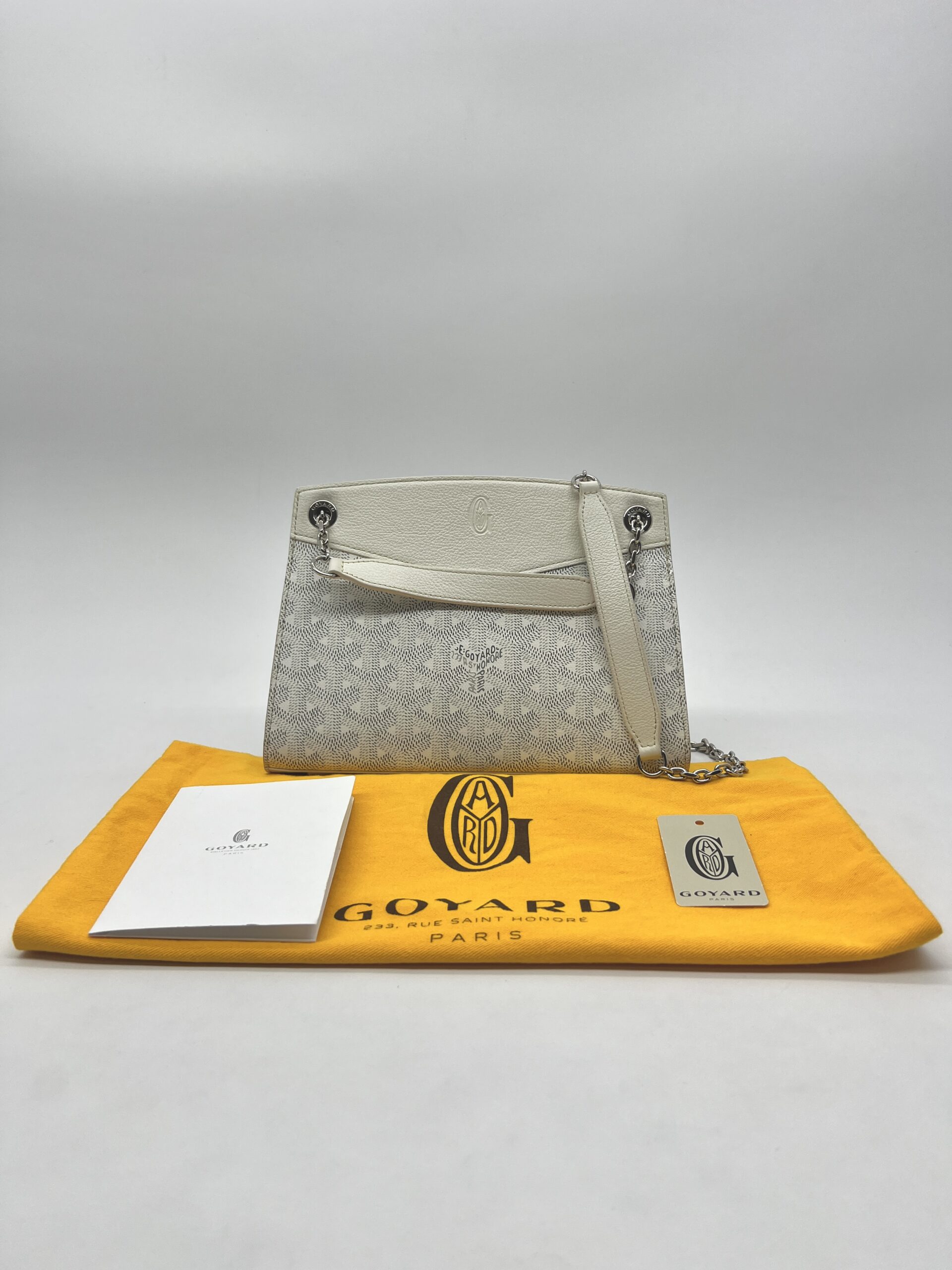 Goyard Rouette Structure Mini Goyardine Blanc SHW