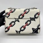 Louis Vuitton Twist MM Epi Chain Flowers White Black Red SHW