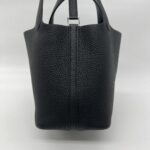 Hermes Picotin 18 Clemence Noir PHW