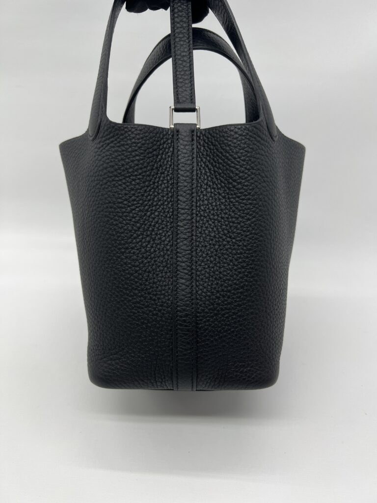 Hermes Picotin 18 Clemence Noir PHW
