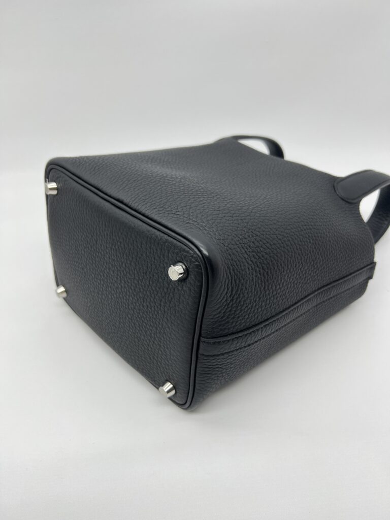 Hermes Picotin 18 Clemence Noir PHW