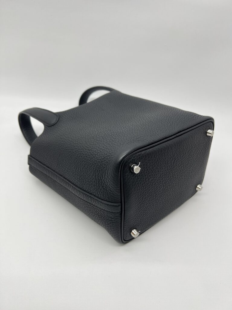 Hermes Picotin 18 Clemence Noir PHW