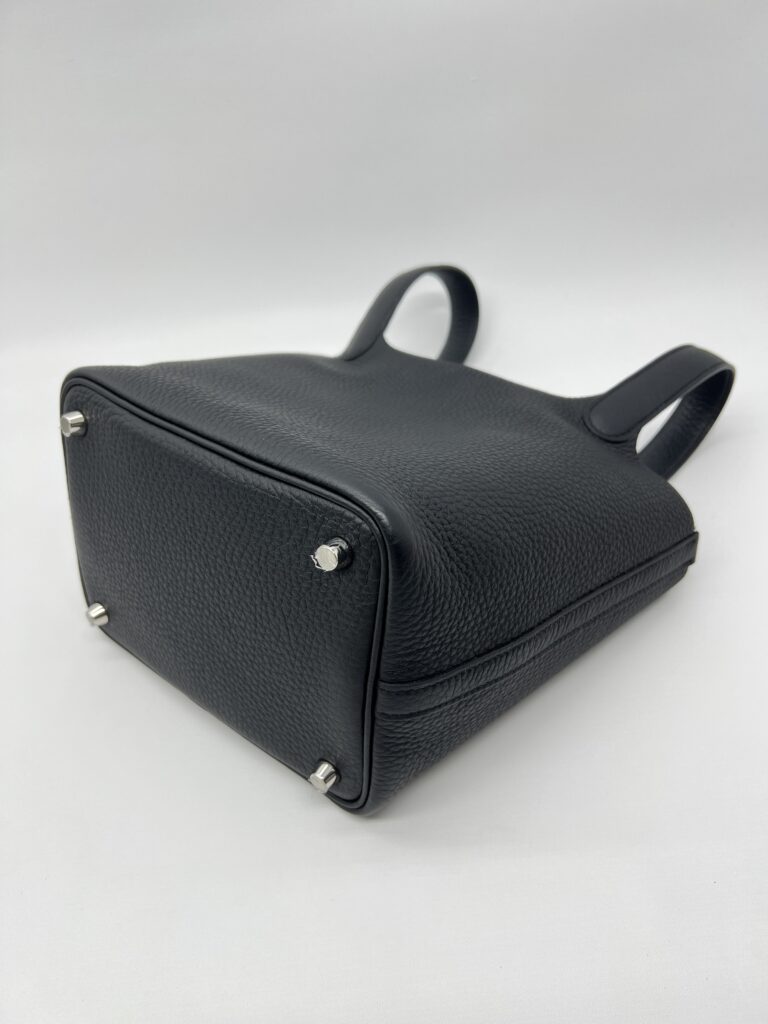 Hermes Picotin 18 Clemence Noir PHW