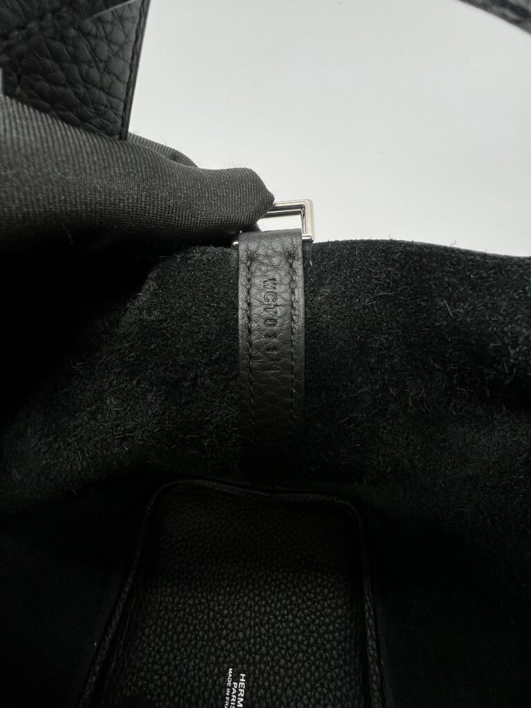 Hermes Picotin 18 Clemence Noir PHW