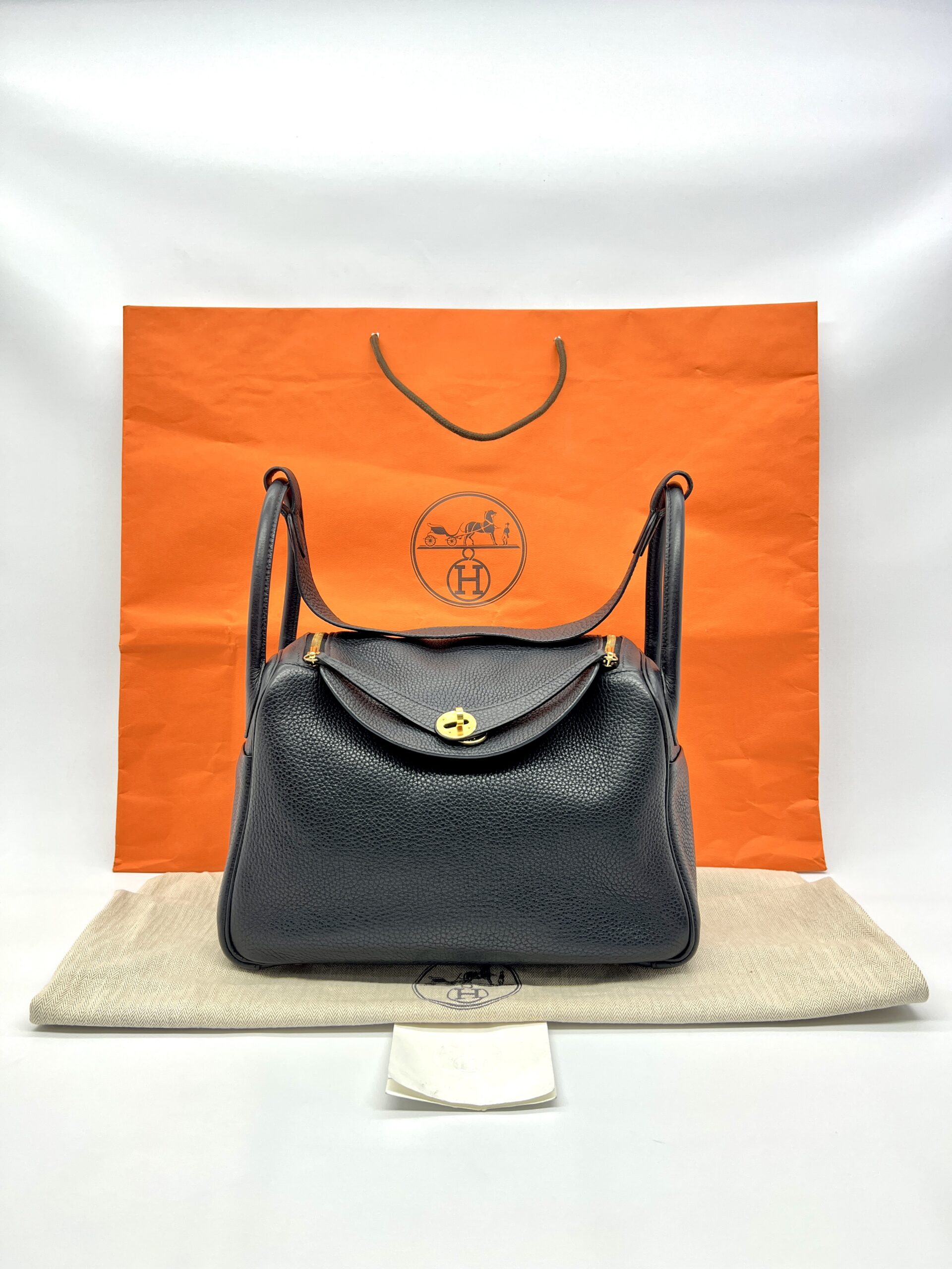 Hermes Lindy 30 Clemence Noir GHW