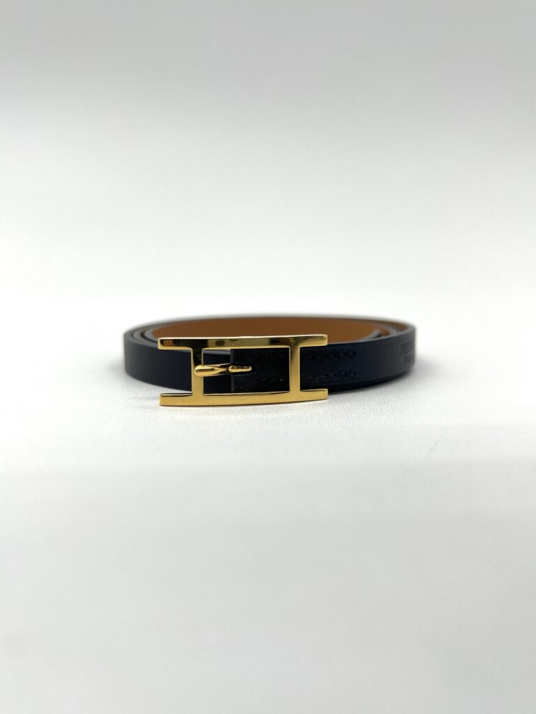 Hermes Bracelet Veau Chamonix Noir GHW