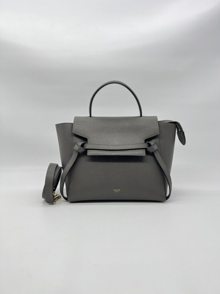 Celine Nano Belt Bag Grained Calfskin Darl Grey GHW