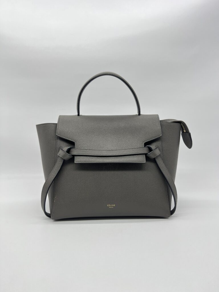 Celine Nano Belt Bag Grained Calfskin Darl Grey GHW