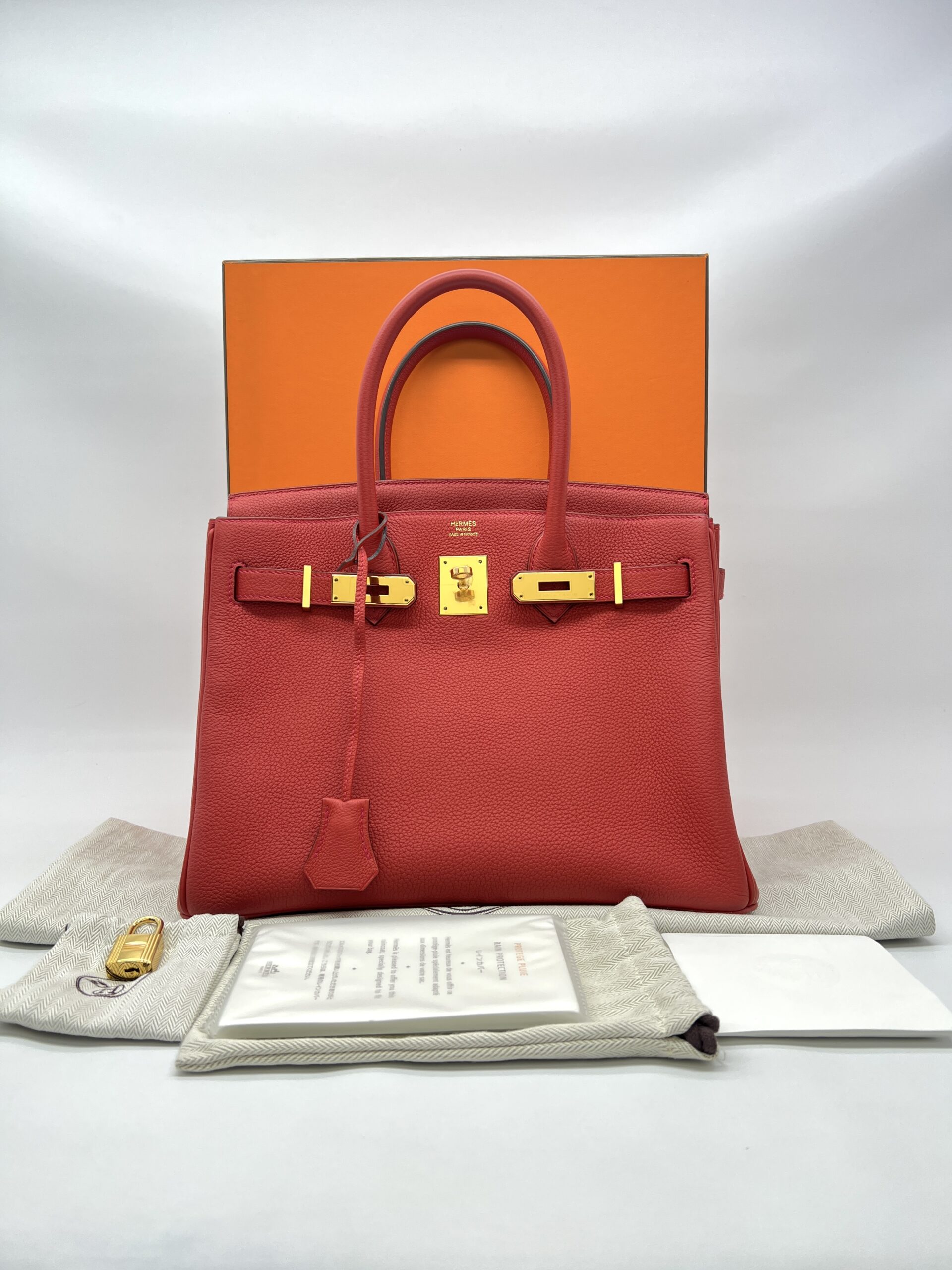 Hermes Birkin 30 Togo Rouge GHW