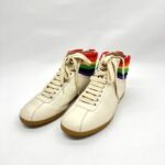Gucci Bambi Rainbow Collar Terry High Top Leather White/Rainbow Wool