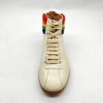 Gucci Bambi Rainbow Collar Terry High Top Leather White/Rainbow Wool