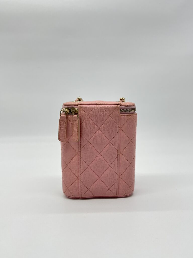 Chanel Vertical Vannity Case Caviar Pink GHW