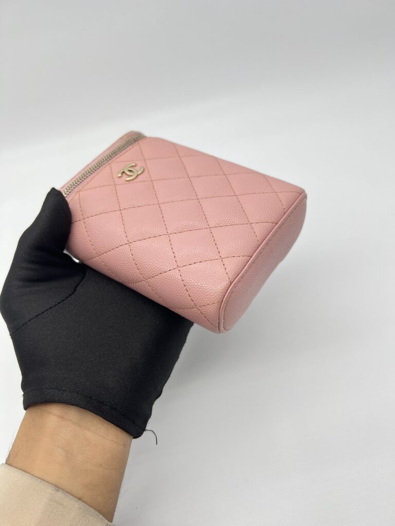 Chanel Vertical Vannity Case Caviar Pink GHW
