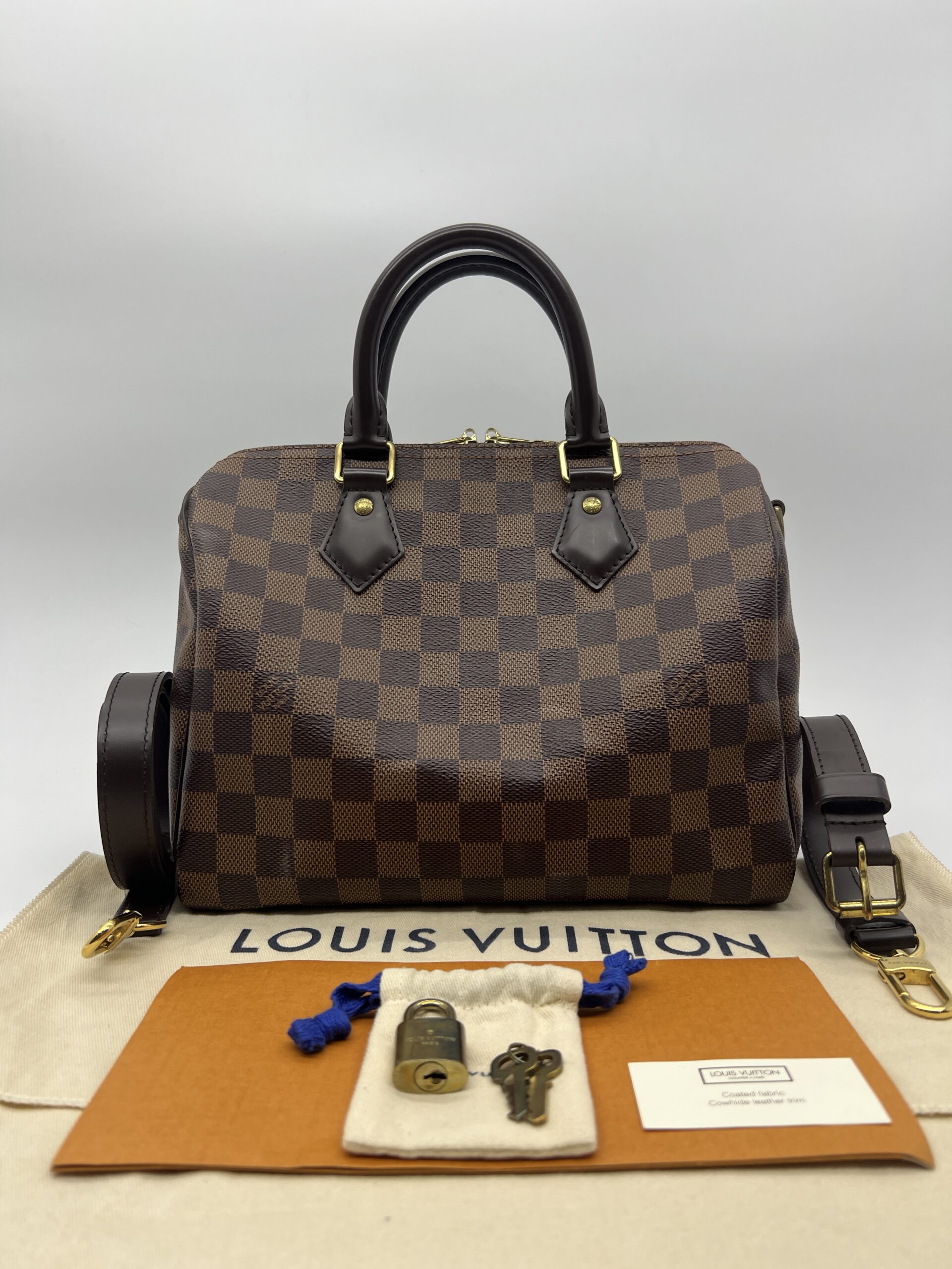 Louis Vuitton Speedy Bandou 25 Damier Ebene GHW