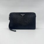 Prada Clutch Saffiano Black SHW
