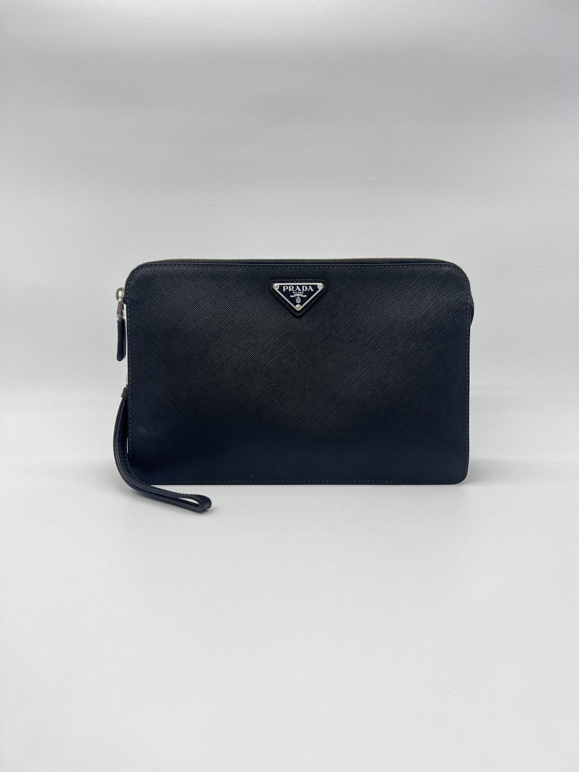 Prada Clutch Saffiano Black SHW