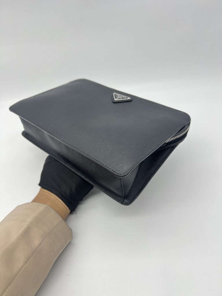 Prada Clutch Saffiano Black SHW